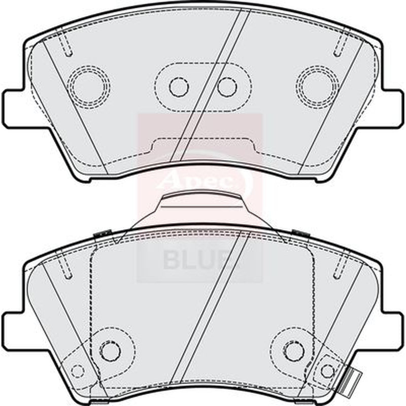 Apec Front Brake Pad Set fits Hyundai Ioniq 2016-2022 1.6