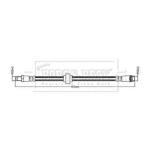 Borg & Beck Brake Hydraulic Hose Line Rear Right BBH8848