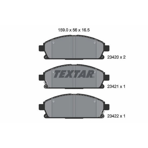 Textar Front Brake Pad Set 2342001