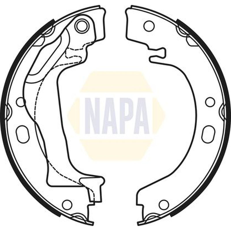 NAPA Parking Brake Shoe Set fits Toyota Corolla 2000-2008 1.4 1.6 1.8 2.0