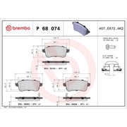 Brembo 4 x Rear Brake Pad Set fits Renault Captur II 2020 on