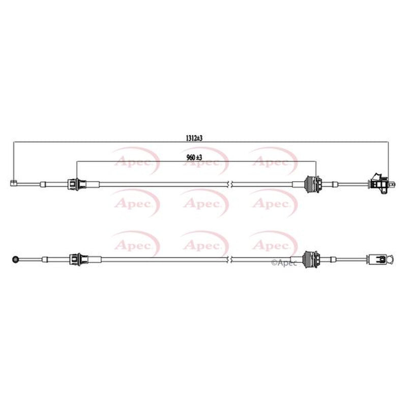 Apec Manual Transmission Cable Pull fits Fiat Grande Punto 2005-2015 1.2 1.4