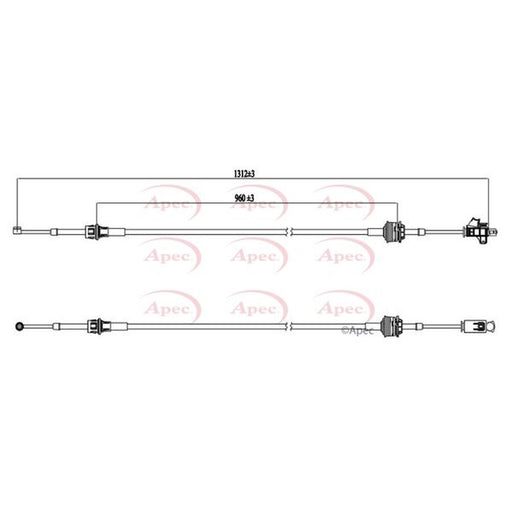 Apec Manual Transmission Cable Pull fits Fiat Grande Punto 2005-2015 1.2 1.4