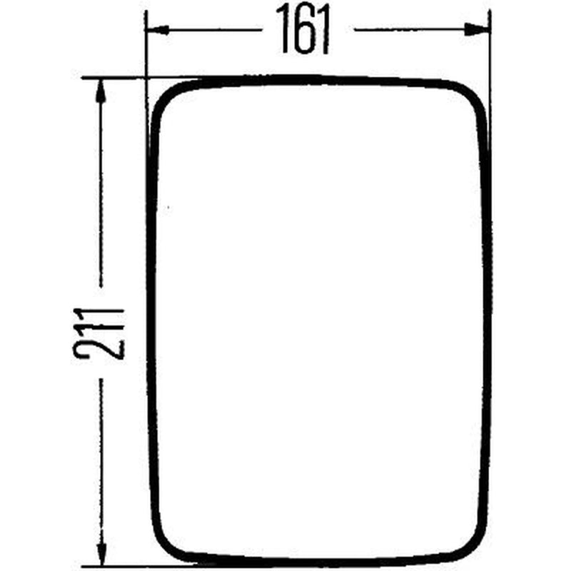 Hella Wide-Angle Mirror Wide Thick 8SB 501 147-003