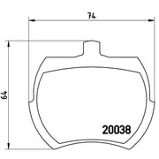 Brembo 4 x Front Brake Pad Set fits Austin 1000-Series 1970-1974