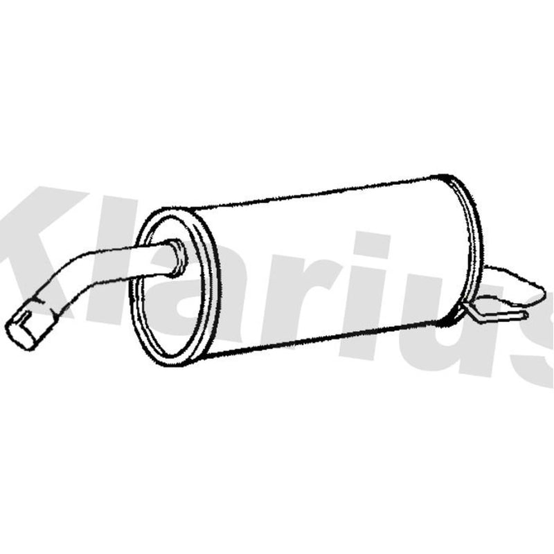 Klarius Box With Tail Pipe Rear fits Opel Adam 2012-2019 1.4