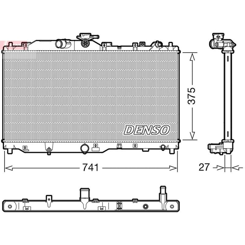 Denso Engine Radiator fits Mazda 2 2014 on 1.5