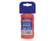 Faithfull Hi-Vis Nylon Brick Line 100m (330ft) Orange Faithfull - Dynamic Drive