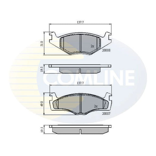 Comline Front & Rear Brake Discs & Pads fits Seat Ibiza 1993-1999 1.9