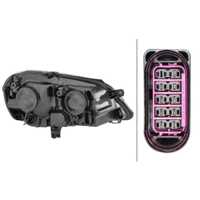 Hella Headlight Headlamp H7/H1 Left fits VW Polo IV 2001-2012