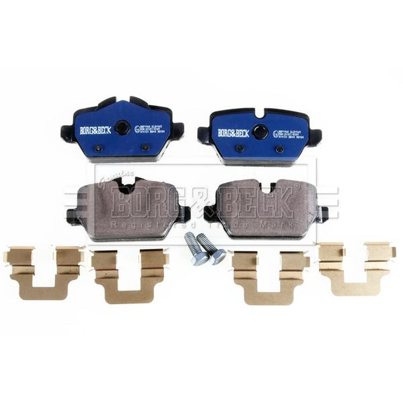 Borg & Beck Front Vented & Rear Vented Brake Discs & Pads fits BMW 1 2006-2011