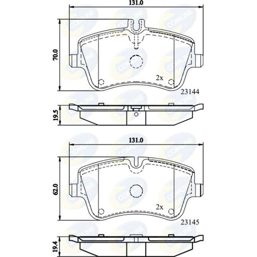 Comline 4 x Front Brake Pad Set fits Mercedes-Benz C-Class 2000-2008