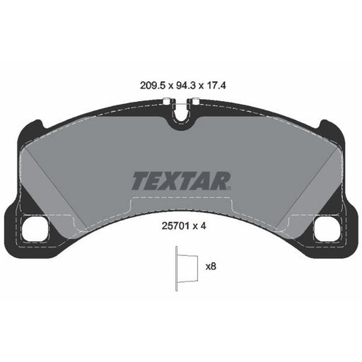 Textar Front Brake Pad Set 2570101