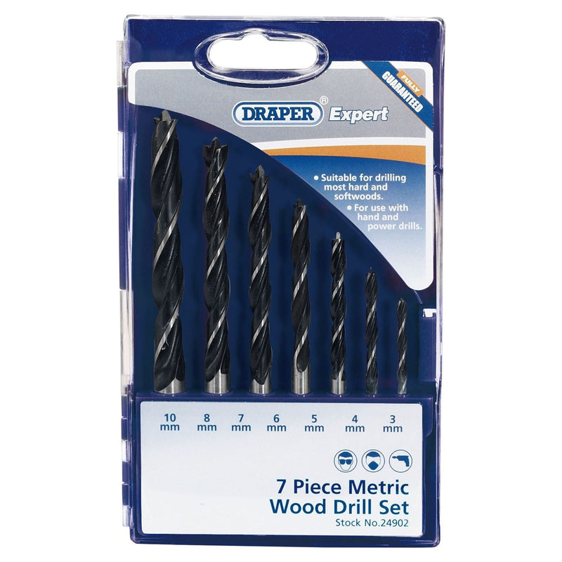 Draper Metric Wood Drill Set (7 Piece) 24902 Draper - Dynamic Drive