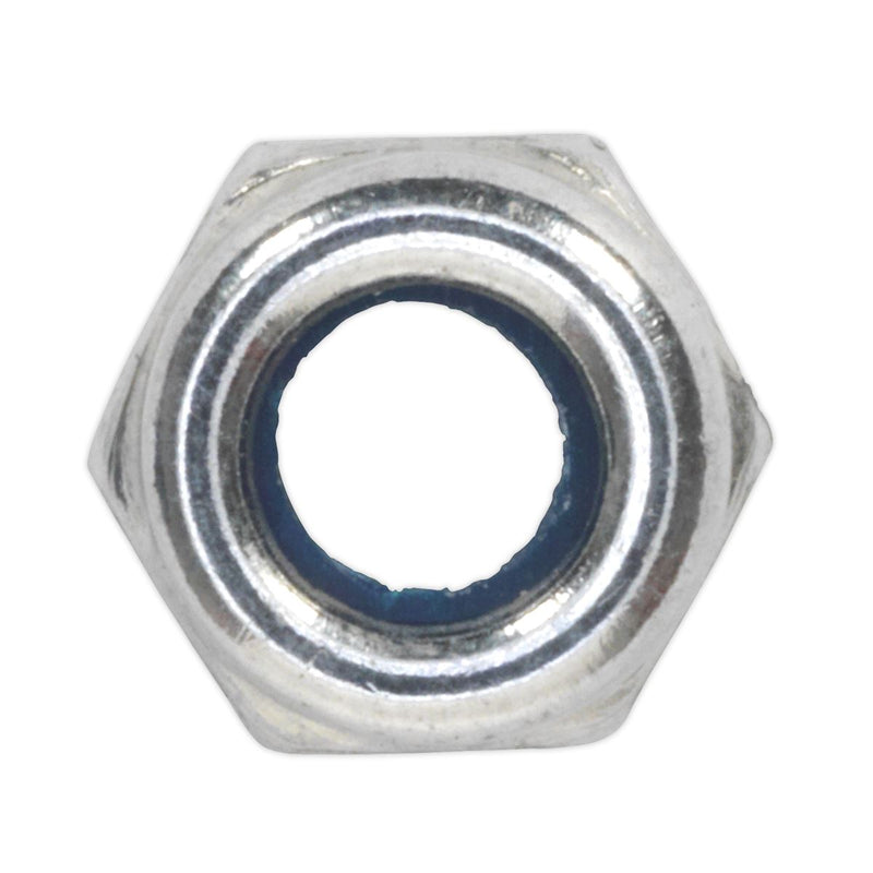 Sealey Nylon Locknut M4 Zinc Pack of 100 NLN4 Sealey - Dynamic Drive