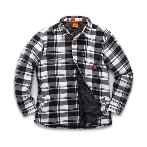 Scruffs Worker Padded Checked Shirt Black/White XXL Scruffs - Dynamic Drive