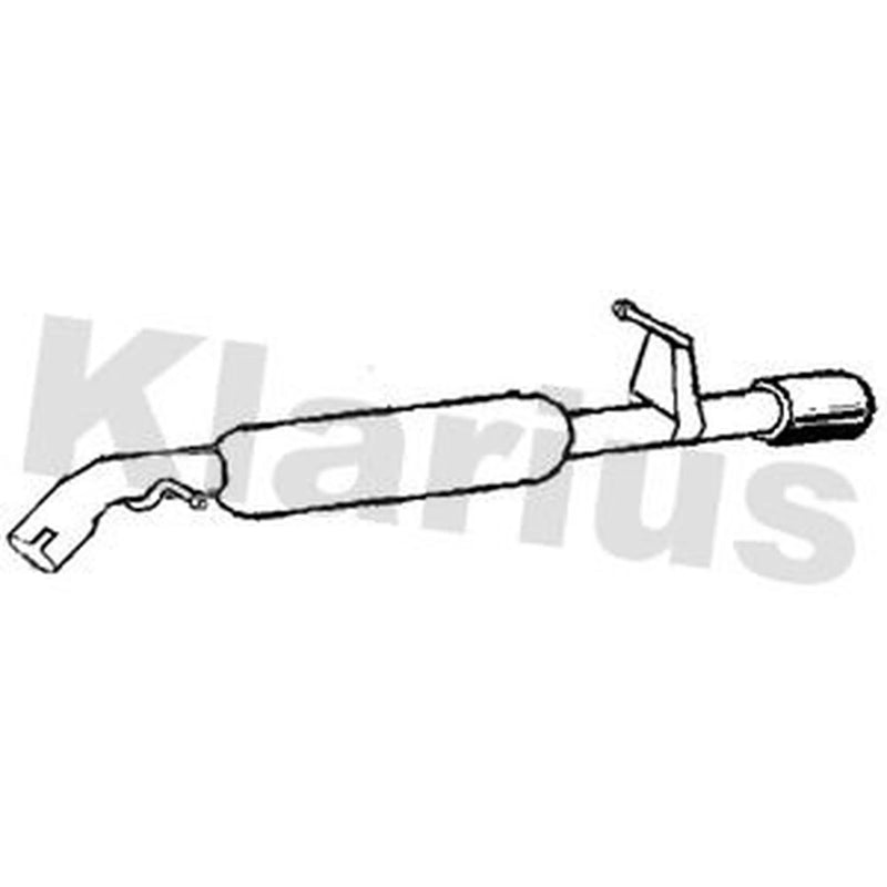 Klarius Box With Tail Pipe Rear fits Citroën DS3 2014-2015 1.6