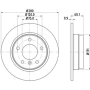 DON Rear Brake Solid Discs & Pads fits BMW 3 1990-1999
