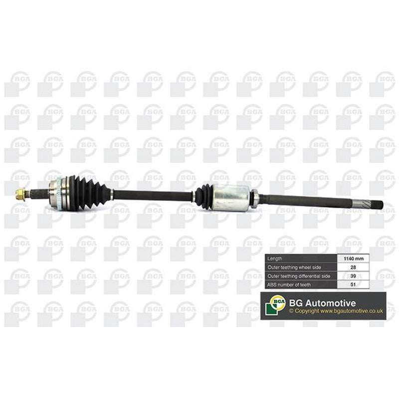 BGA CV Drive Shaft Driveshaft Front Right fits Opel Movano A 2001 on 2.5