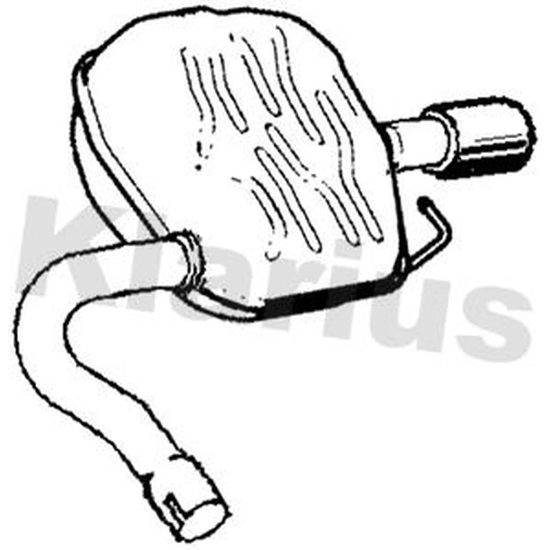 Klarius Box With Tail Pipe Right Rear fits Ford Mondeo IV 2008-2010 2.2