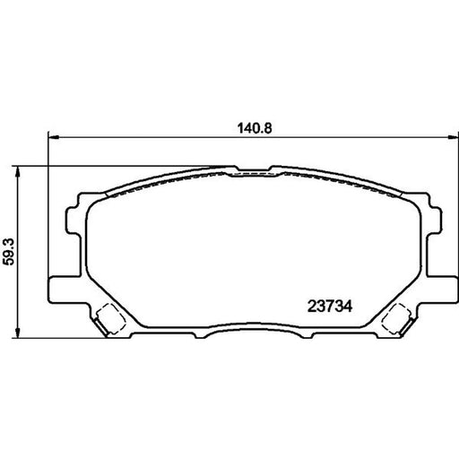 Mintex Front Brake Discs & Pads fits Toyota Harrier 2003-2013 2.4 3.0 3.3 3.5