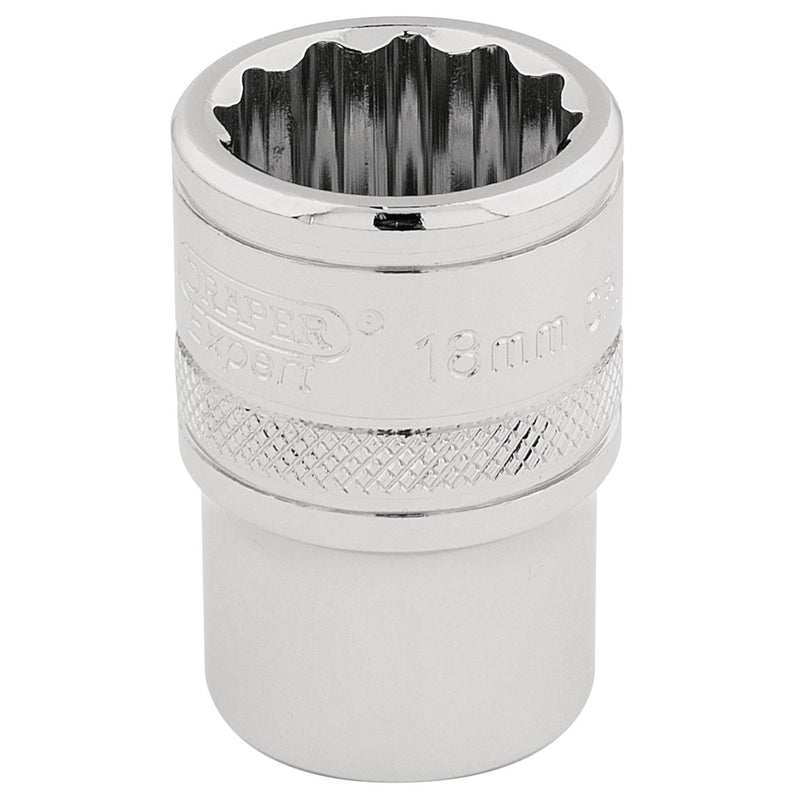 Draper HI-TORQ 12 Point Socket, 1/2" Sq. Dr., 18mm 33202 Draper - Dynamic Drive