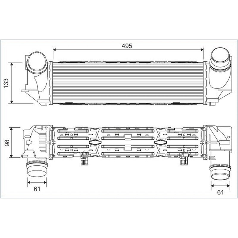 Valeo Intercooler (Charge Air Cooler) 818257