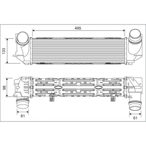 Valeo Intercooler (Charge Air Cooler) 818257