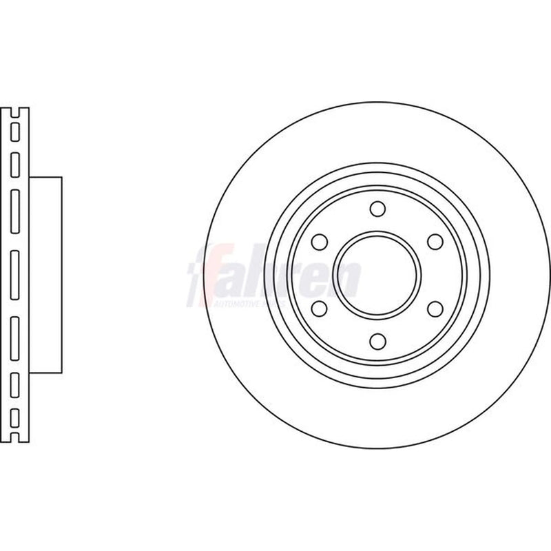 Fahren 2 x Vented Front Brake Discs FBD6847-x2