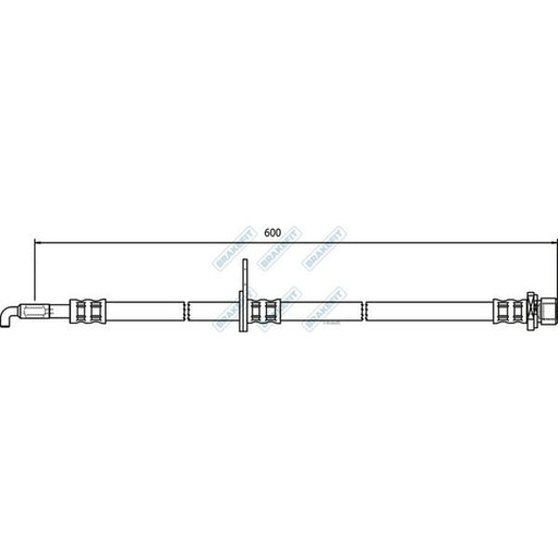 Apec Brake Hydraulic Hose Line Front Left fits Toyota Avensis 2003-2008