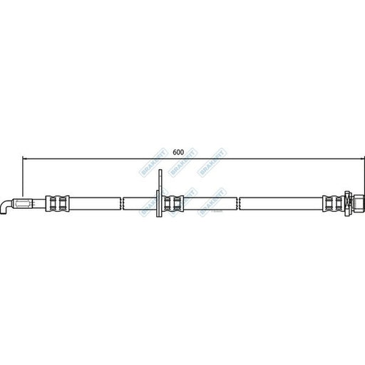 Apec Brake Hydraulic Hose Line Front Left BHO4190