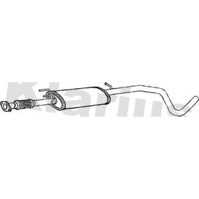 Klarius Box With Centre Pipe Centre fits Fiat Bravo II 2007-2014 1.4
