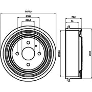 Mintex Brake Drum Assembly Rear fits Ford Capri 1981-1987 2.8