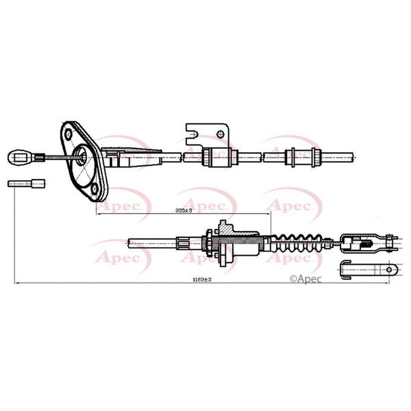 Apec Clutch Control Cable Pull fits Kia Picanto I 2004-2011 1.0 1.1