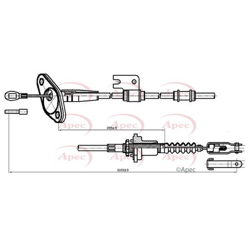 Apec Clutch Control Cable Pull fits Kia Picanto I 2004-2011 1.0 1.1