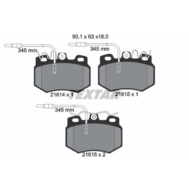Textar Front Brake Pad Set 2161403