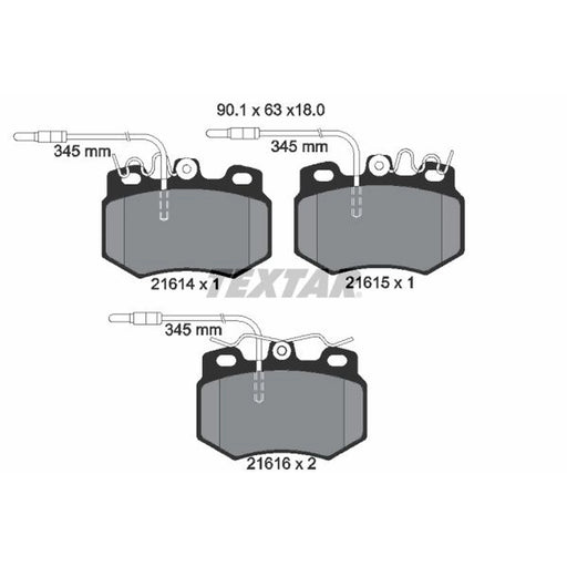 Textar Front Brake Pad Set 2161403