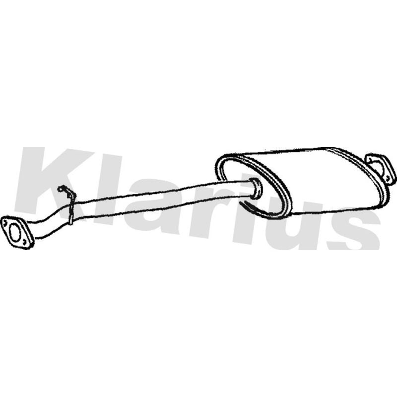 Klarius Box With Centre Pipe Centre fits Land Rover Defender Station 1990-1998