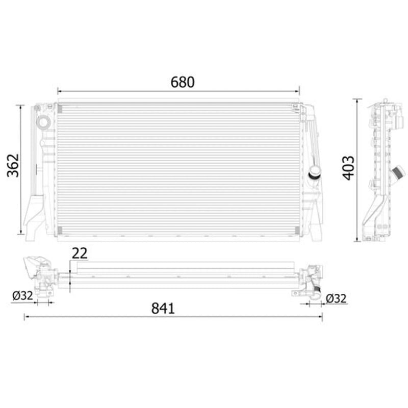 Mahle Engine Radiator fits Mini Mini 2013-2014