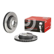 Brembo Front Brake Internally Vented Discs & Pads fits Jeep Compass 2006 on 2.4
