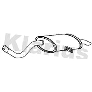 Klarius Box With Tail Pipe Rear fits Renault Grand Scénic III 2009-2016 1.6 1.9