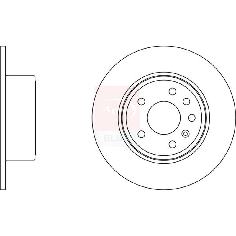 Apec Rear Brake Solid Discs & Pads fits Saab 9-5 1997-2009 2.0 2.3 3.0
