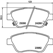 Mintex Front Brake Pad Set fits Opel Adam 2012-2019 1.0 1.2 1.4