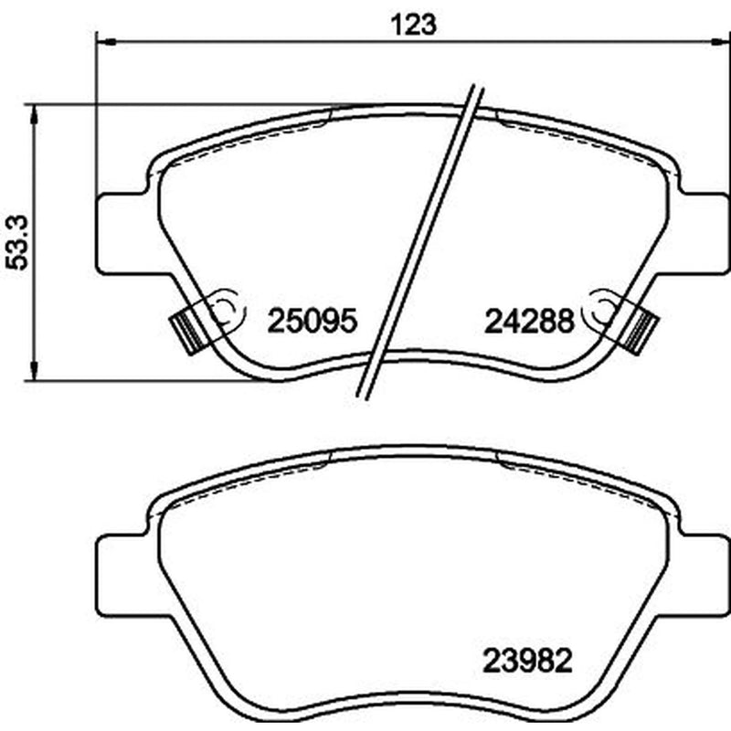 Mintex Front Brake Pad Set fits Opel Adam 2012-2019 1.0 1.2 1.4