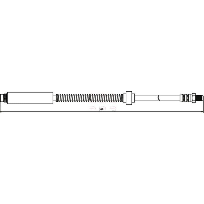 Apec Brake Hydraulic Hose Line Front fits Peugeot 306 1993-2002