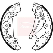 Apec Brake Shoe Set Axle Kit fits Kia Sedona 1999-2007 2.5 2.9