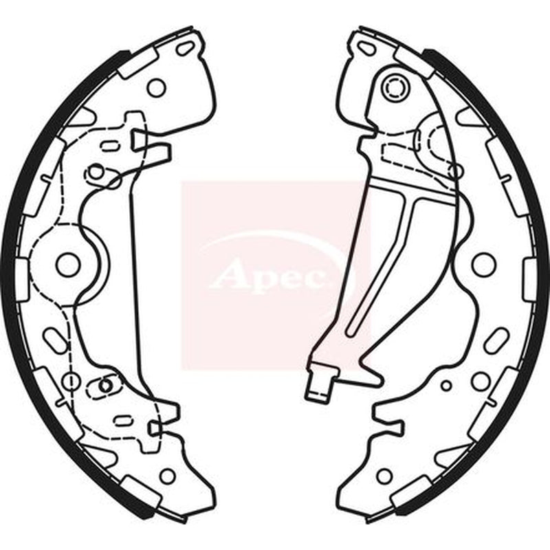 Apec Brake Shoe Set Axle Kit fits Kia Sedona 1999-2007 2.5 2.9