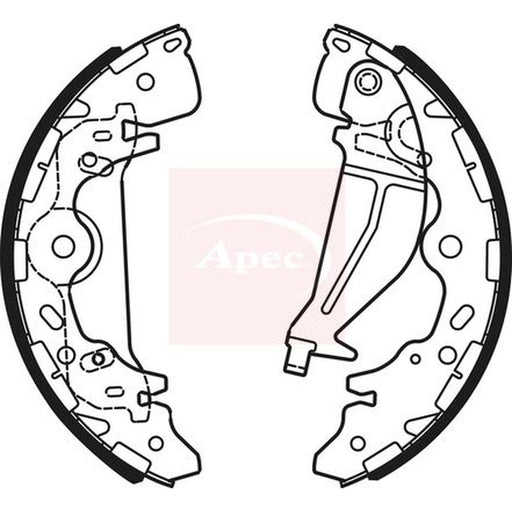 Apec Brake Shoe Set Axle Kit fits Kia Sedona 1999-2007 2.5 2.9