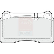Apec Black Front Brake Pad Set fits Land Rover Range Rover 2002-2012 4.2 4.4