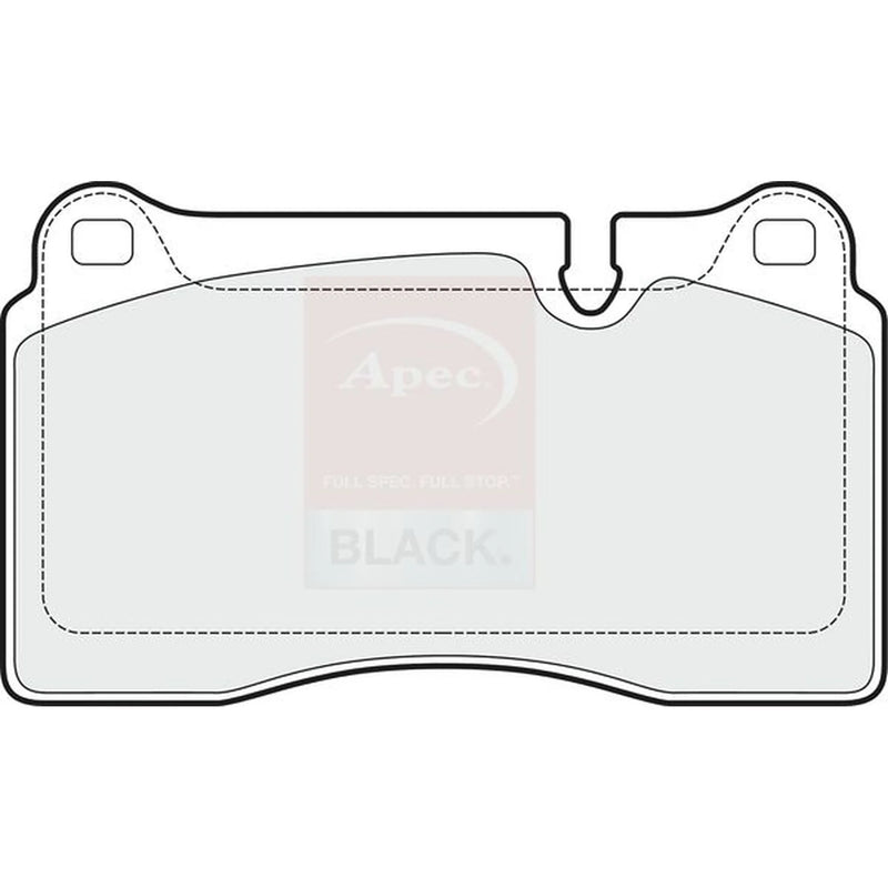 Apec Black Front Brake Pad Set fits Land Rover Range Rover 2002-2012 4.2 4.4